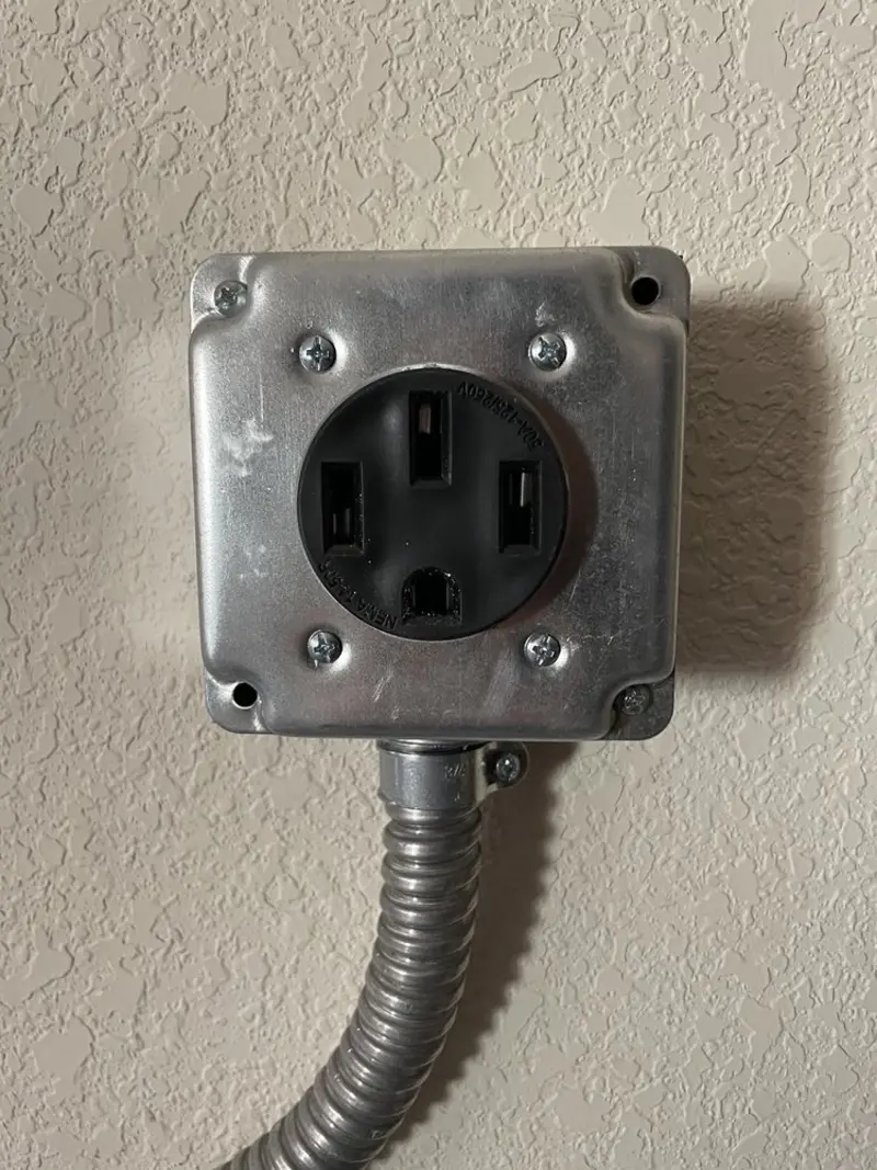 NEMA 14-50 outlet installed for Electrical Panel Upgrade in Covina